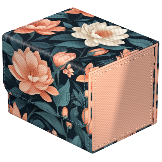 Ultimate Guard Sidewinder 100+ Floral Places Quiet Glade deck box with Xenoskin exterior and space for 100 double-sleeved cards