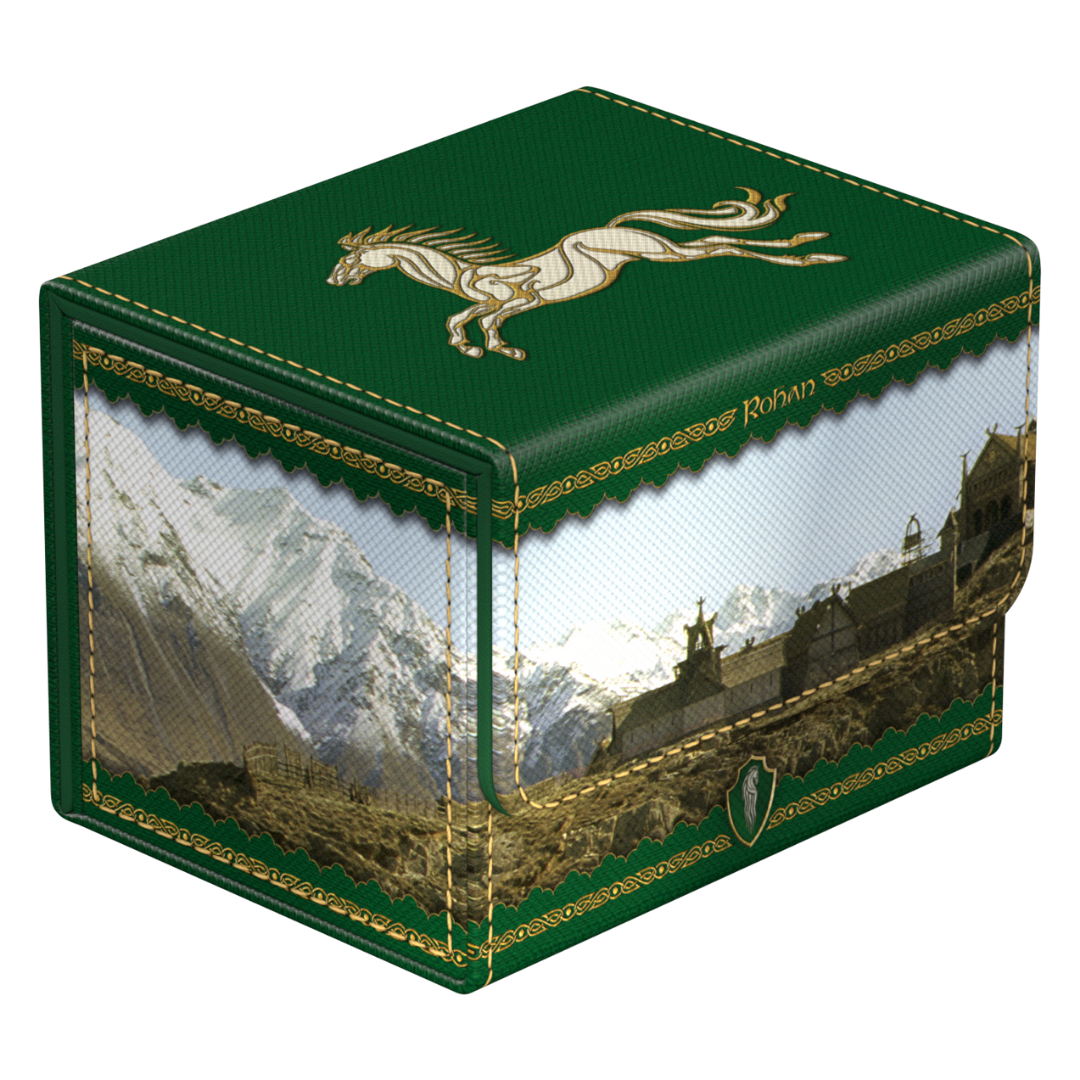 Ultimate Guard Sidewinder 100+ Rohan deck box with Lord of the Rings Places of Middle Earth artwork