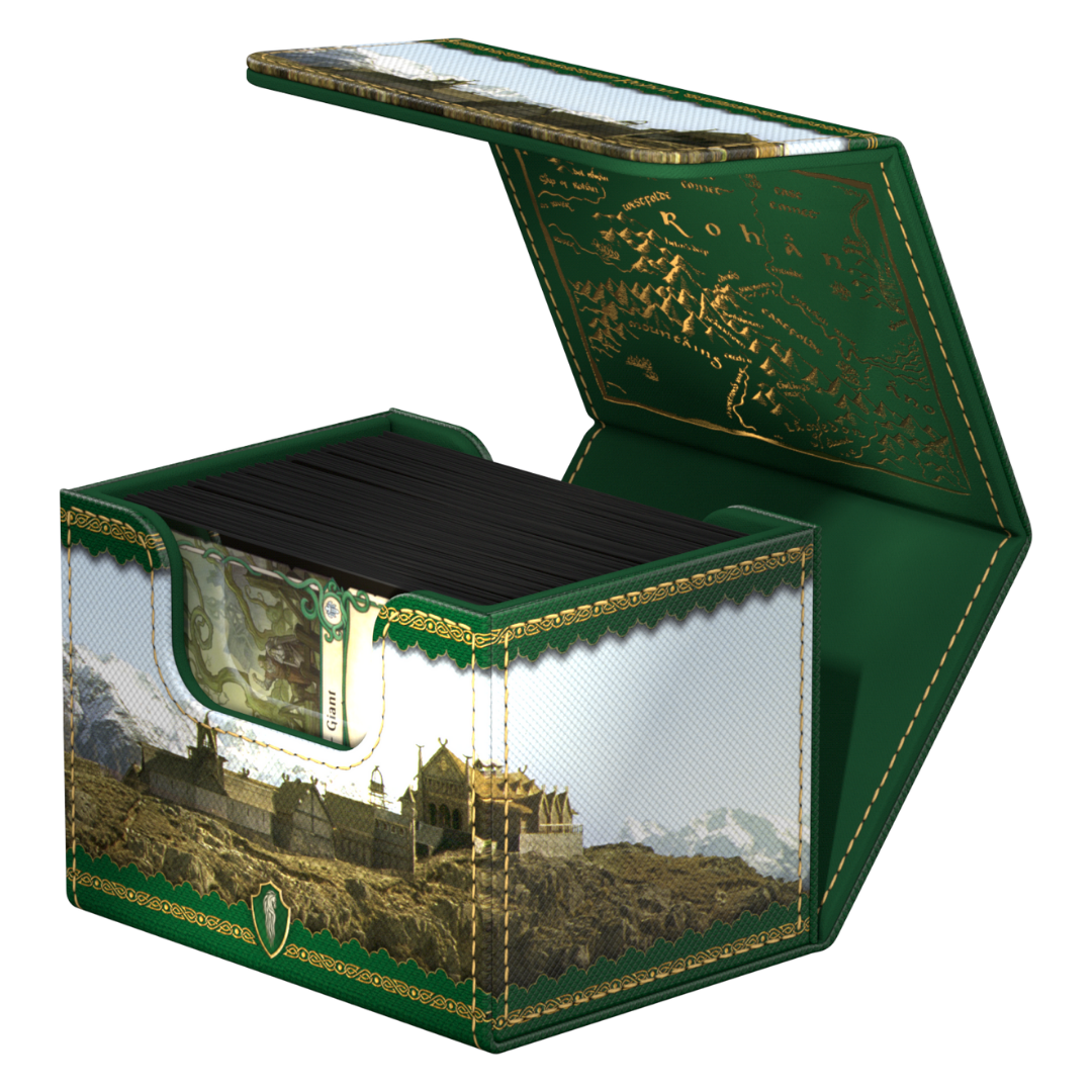 Ultimate Guard Sidewinder 100+ Rohan deck box with Lord of the Rings Places of Middle Earth artwork