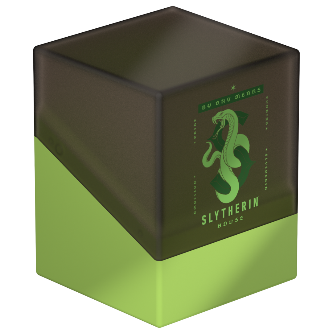 Ultimate Guard Boulder 100+ Slytherin deck box with green and silver House crest
