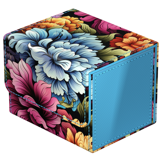 Ultimate Guard Sidewinder 100+ Floral Places Springbloom Meadow deck box with Xenoskin finish, holds 100 double-sleeved cards