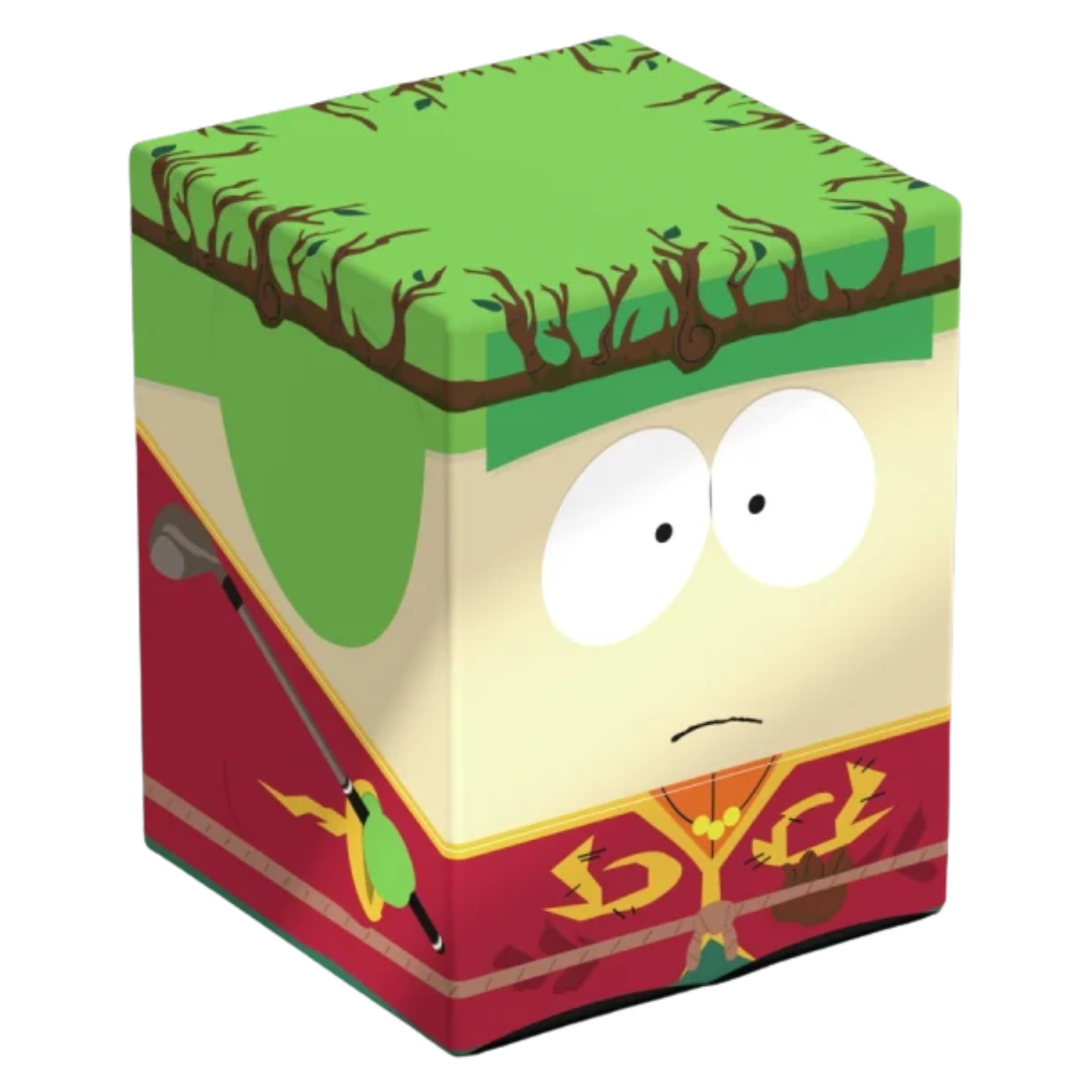 Ultimate Guard Squaroes 100+ deck case with South Park Stick of Truth High Elf King Kyle artwork, closed front view
