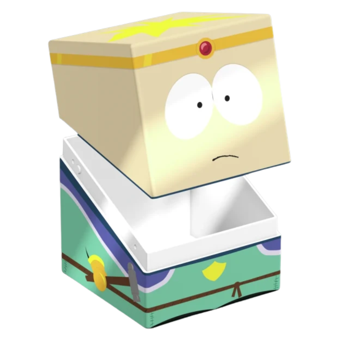 Squaroes 100+ Paladin Butters case open with sleeved cards,
