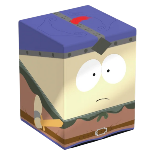 Ultimate Guard Squaroes 100+ deck case with South Park Stick of Truth Stan Marshwalker artwork, closed front view
