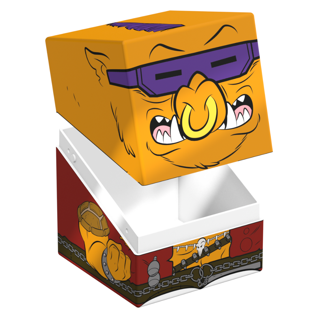 Ultimate Guard Squaroes 100+ TMNT Bebop deck box with official Teenage Mutant Ninja Turtles artwork open box