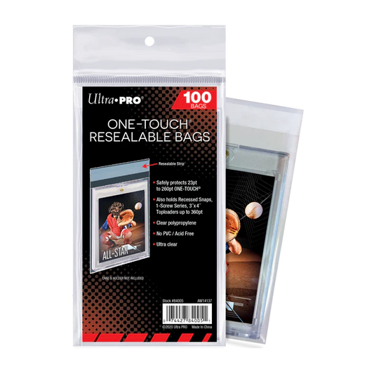 Ultra PRO One Touch resealable bags 100 pack for magnetic card holders