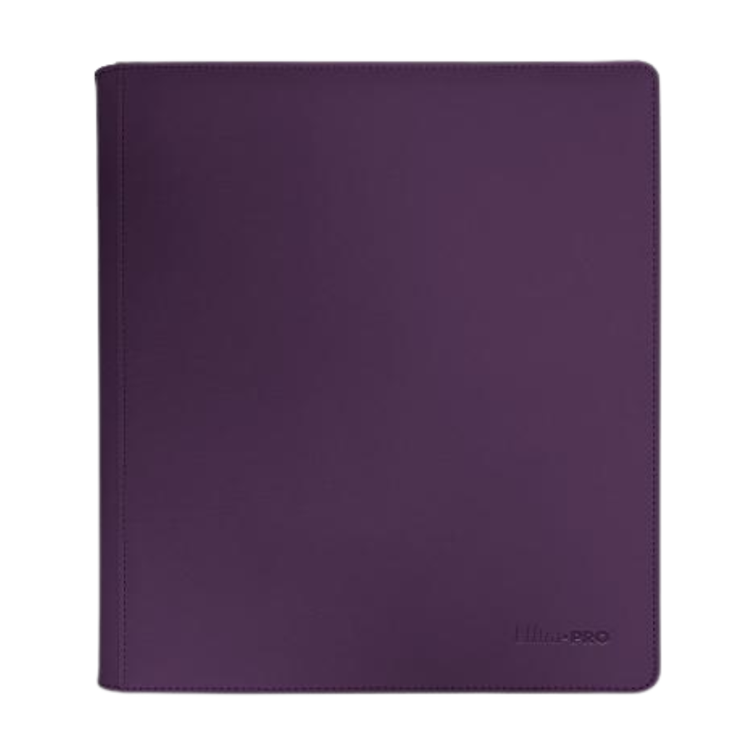 Ultra Pro 12 Pocket Pro Binder - Vivid - Midnight Plum, featuring 12 clear pockets for card storage, with a sleek, modern Midnight Plum color perfect for collectors.