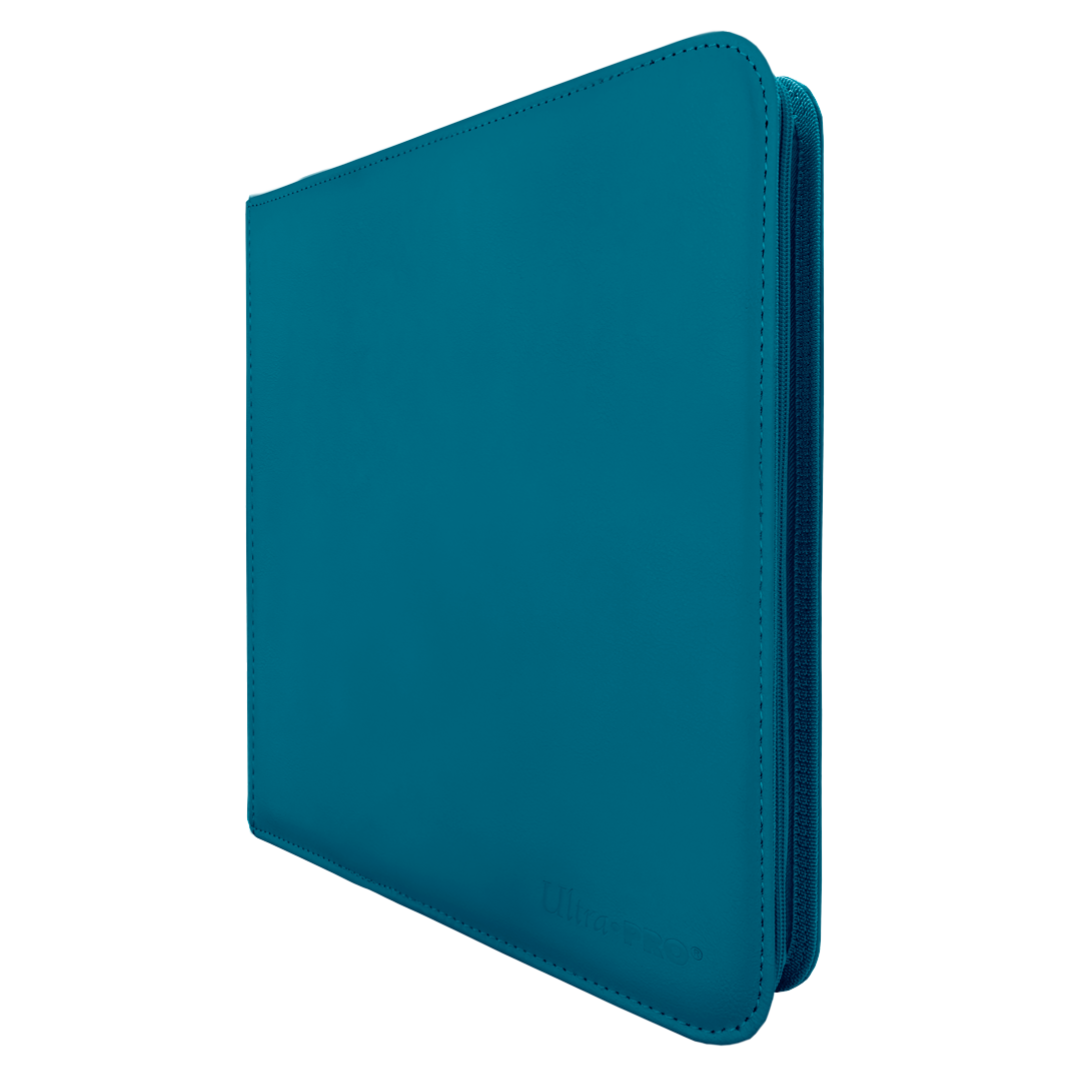 Outside View of 12 Pocket Vivid Teal Binder