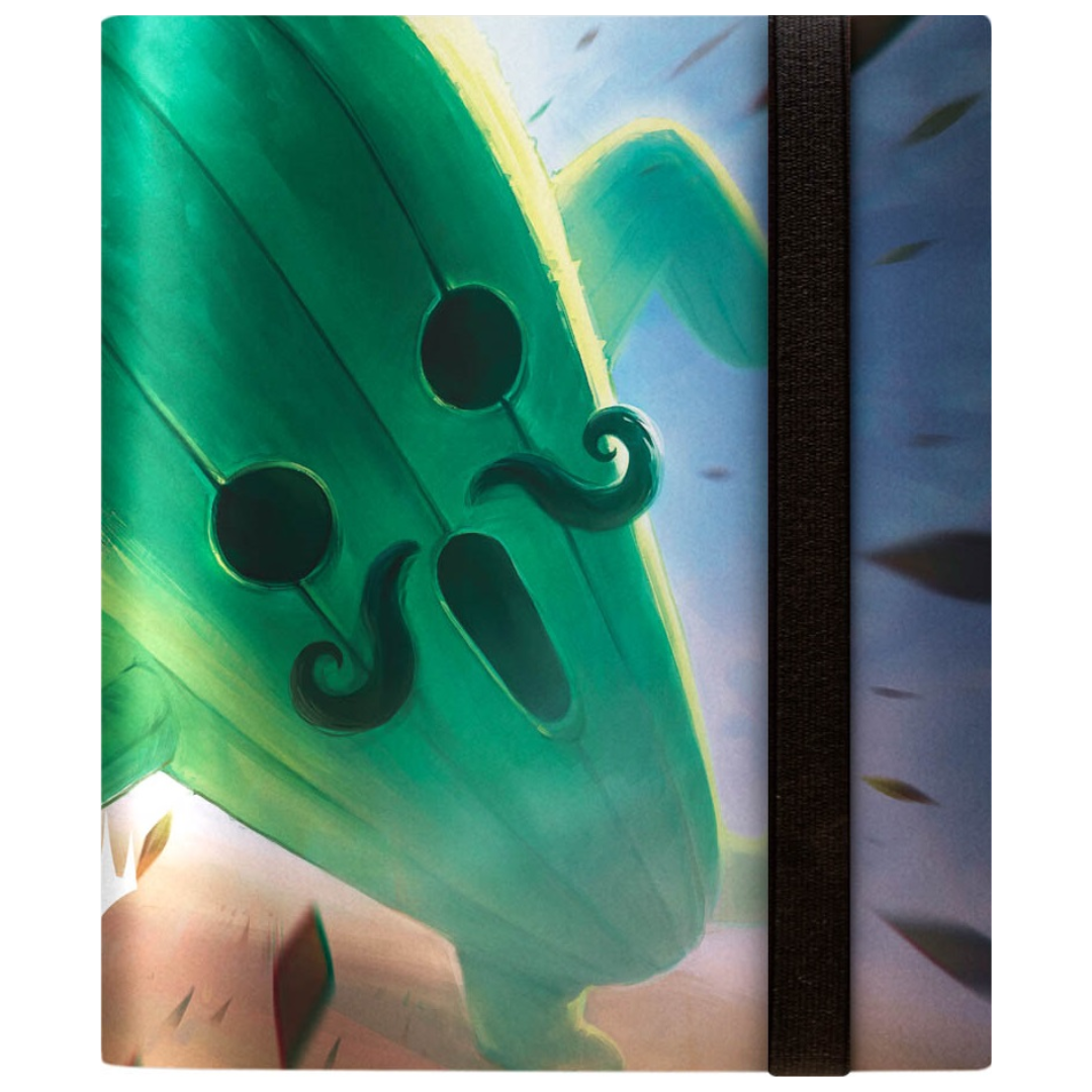 Ultra Pro 4-Pocket Pro-Binder Cactuar edition for Magic: The Gathering Final Fantasy card storage with elastic strap and side-loading pages

