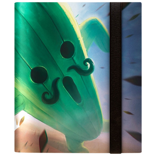 Ultra Pro 4-Pocket Pro-Binder Cactuar edition for Magic: The Gathering Final Fantasy card storage with elastic strap and side-loading pages

