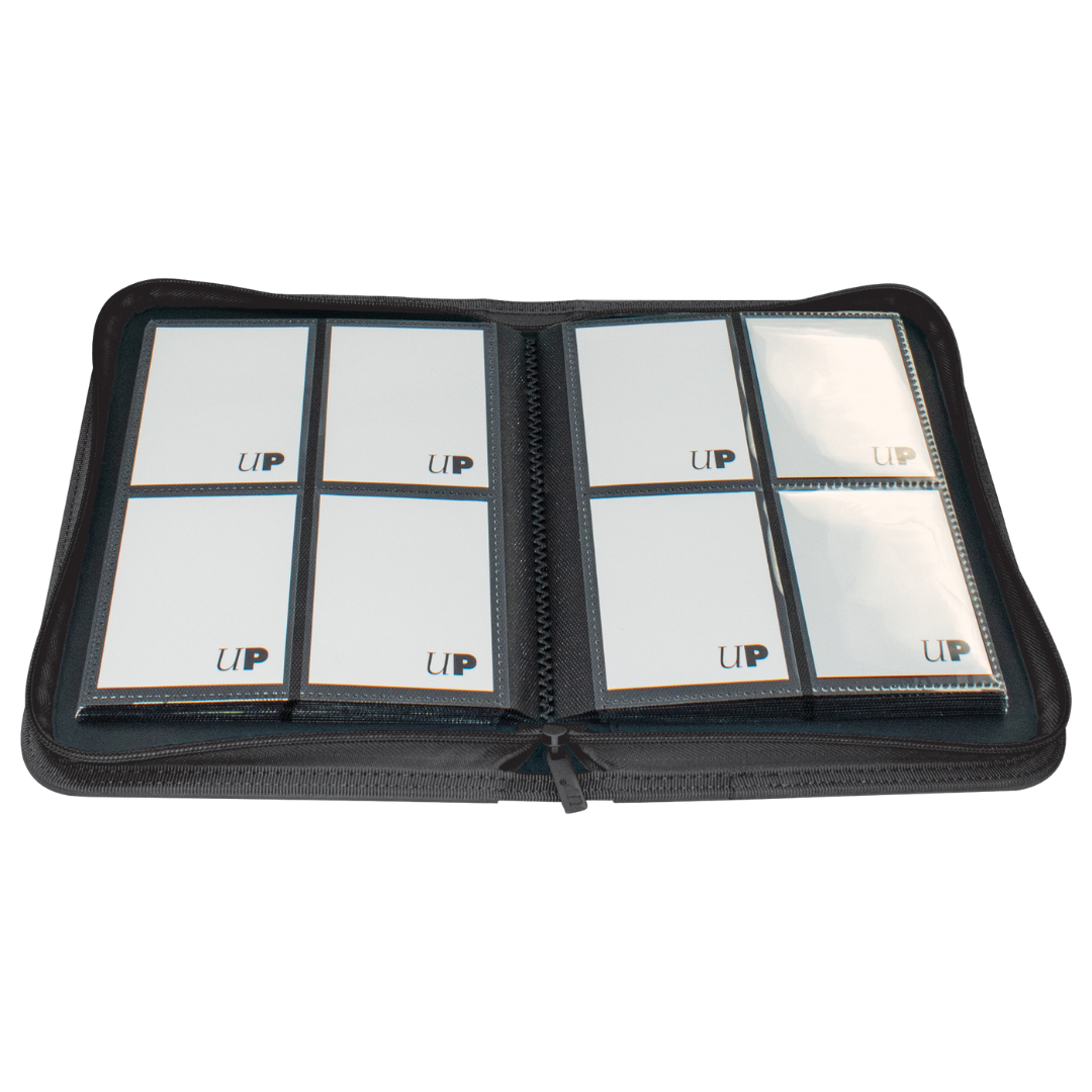 Ultra Pro Vivid Black 4 Pocket Pro Binder for trading card storage and organization