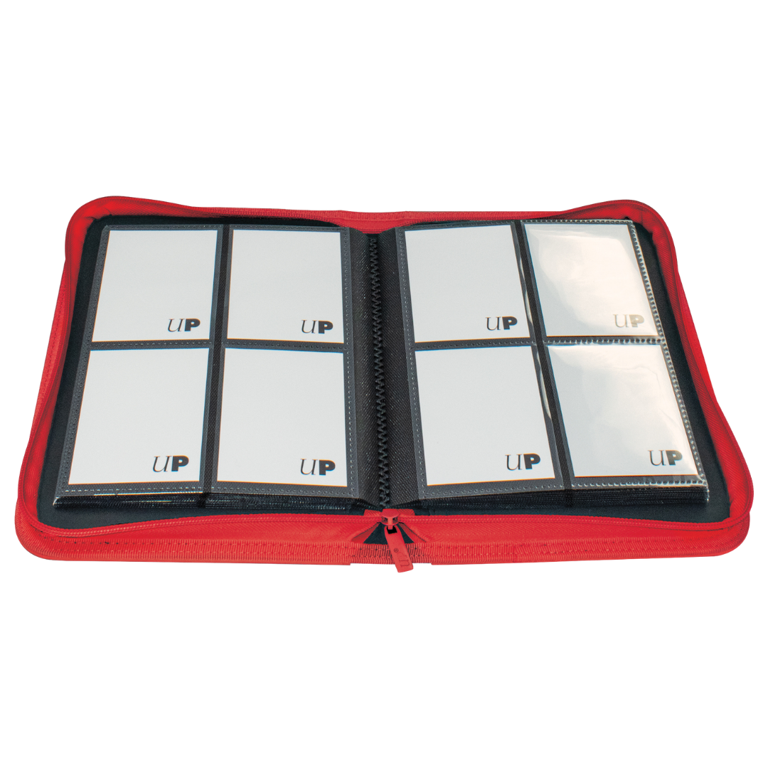 Ultra Pro Vivid Red 4 Pocket Pro Binder for trading card storage and organization