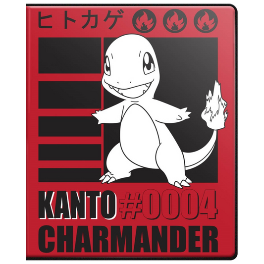 Pokémon Charmander 2025 9-pocket card binder by Ultra Pro, high-capacity portfolio for organizing and protecting your Pokémon TCG collection with fiery design.