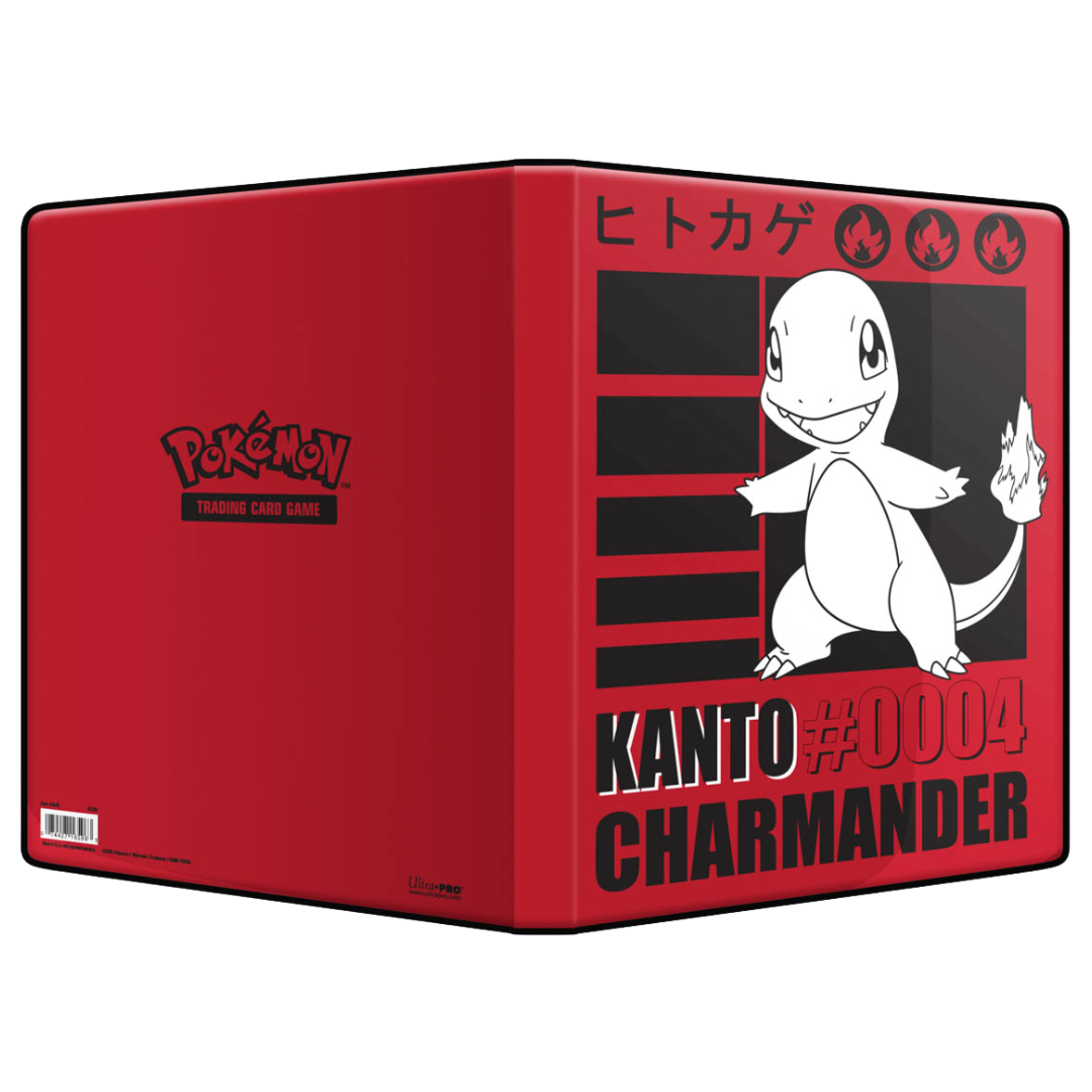 Pokémon Charmander 2025 9-pocket card binder by Ultra Pro, high-capacity portfolio for organizing and protecting your Pokémon TCG collection with fiery design.