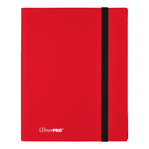 Ultra Pro 9 Pocket Eclipse Binder Red, high-quality card storage with 9 pockets per page, perfect for organizing and protecting trading card collections.