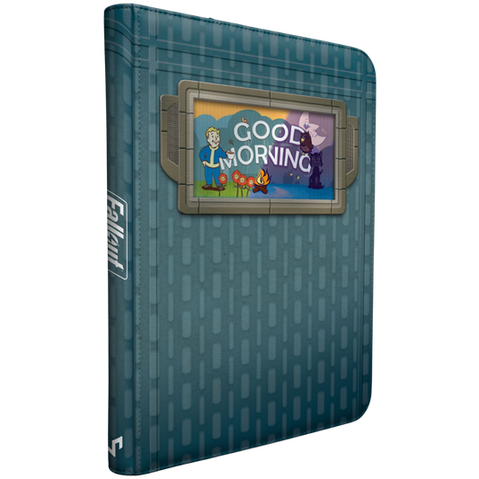 Ultra Pro Fallout Vault Boy Good Morning Good Evening 9 Pocket Zip Binder for trading card storage