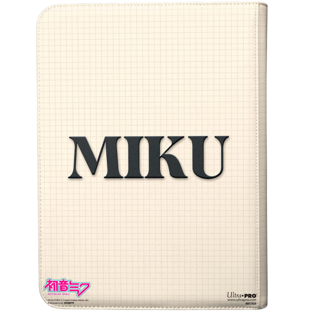 Ultra Pro Hatsune Miku Retro Soundscapes 9 Pocket Zip Binder for trading card storage