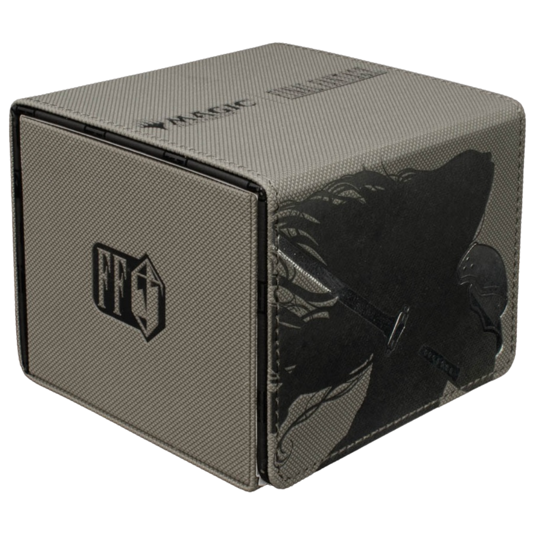 Magic: The Gathering Universes Beyond Sephiroth Deck Box by Ultra Pro with leatherette design, iconic art, and secure magnetic lock








