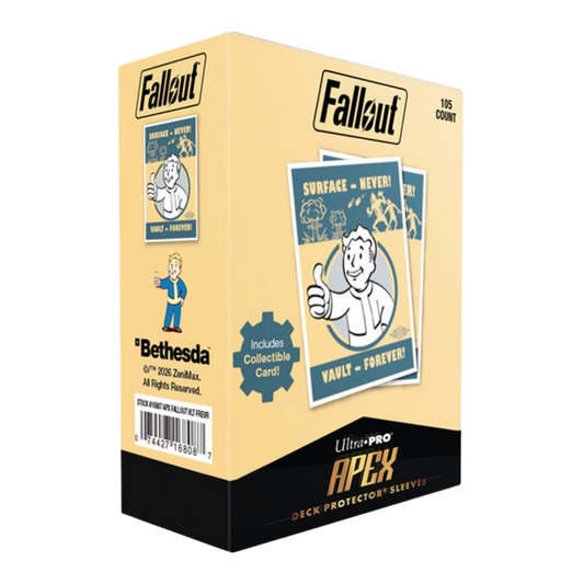 Ultra Pro Fallout Apex Vault Boy Surface Never Vault Forever card sleeves 100 count