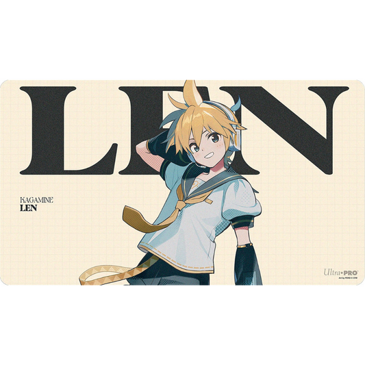 Ultra Pro Hatsune Miku Retro Soundscapes Len playmat for trading card games and tabletop play