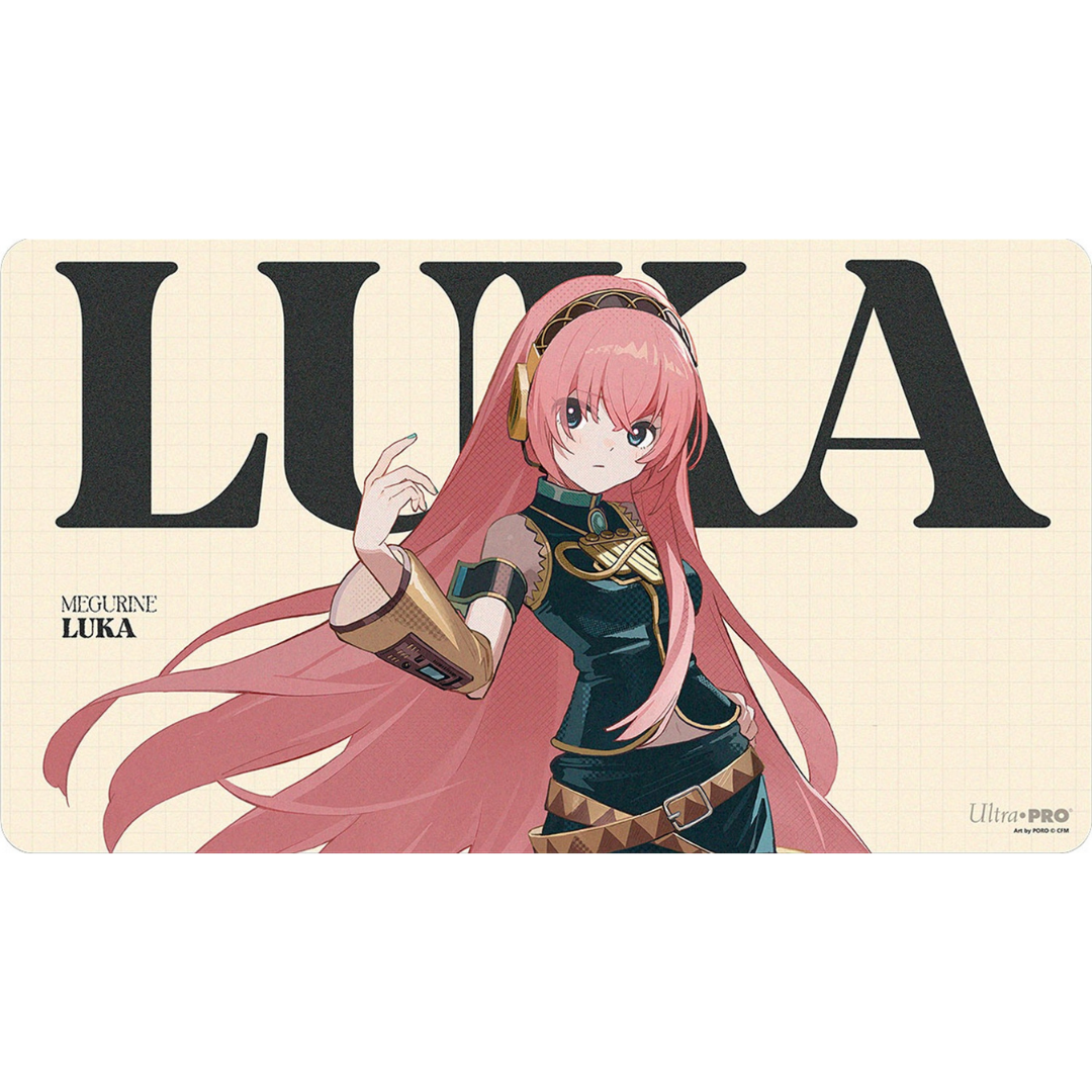 Ultra Pro Hatsune Miku Retro Soundscapes Luka playmat for trading card games and tabletop play