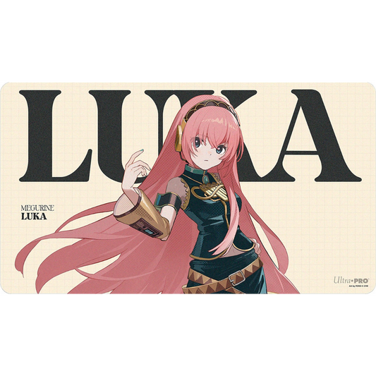 Ultra Pro Hatsune Miku Retro Soundscapes Luka playmat for trading card games and tabletop play