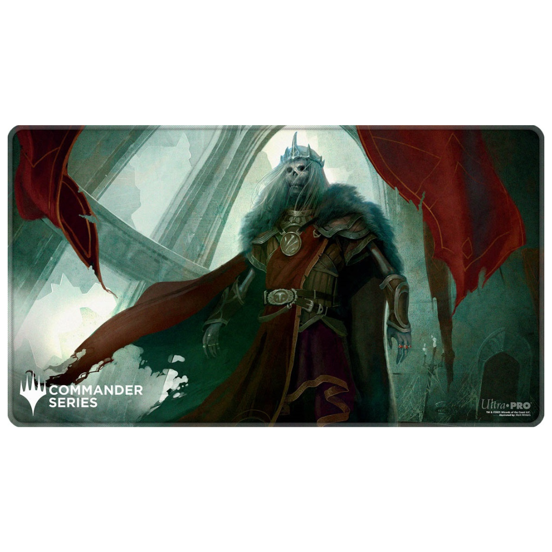 Ultra Pro MTG Commander Series Nekusar Stitched playmat with dark Mindrazer artwork, stitched borders, and non-slip backing for Magic card game play

