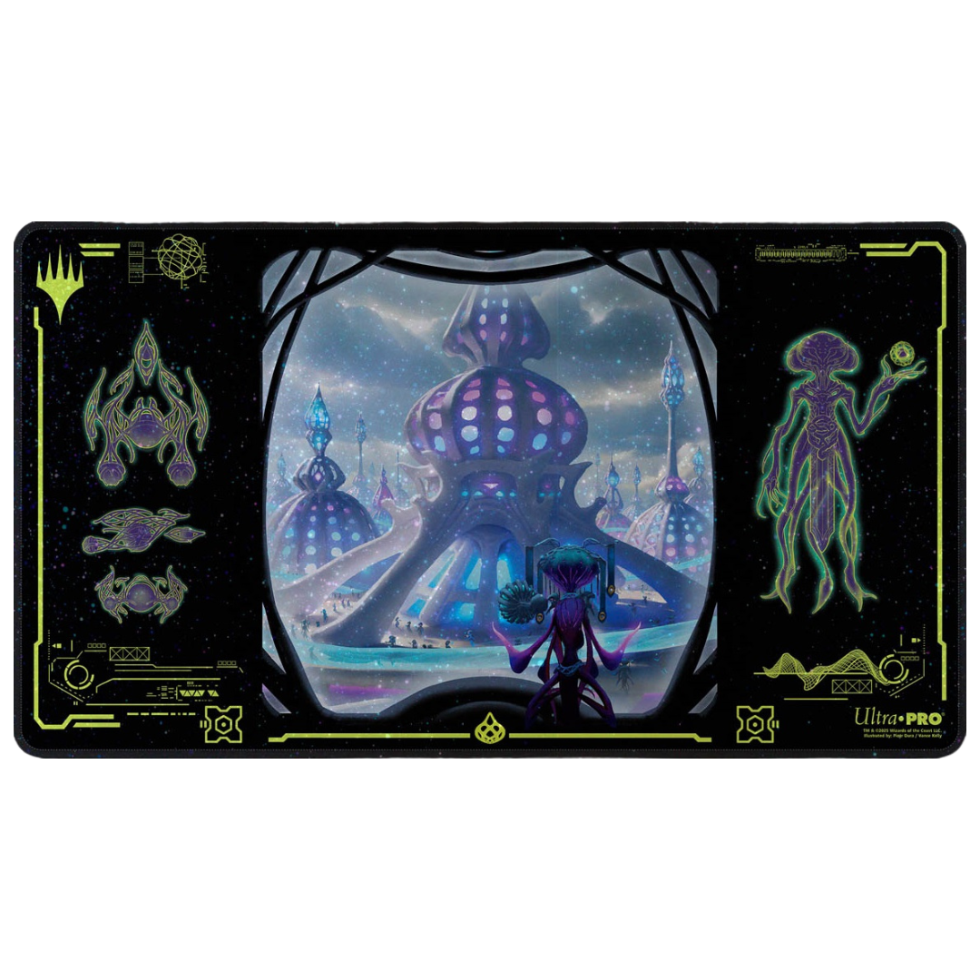 Ultra Pro MTG Edge of Eternities blue holofoil playmat with futuristic Magic artwork