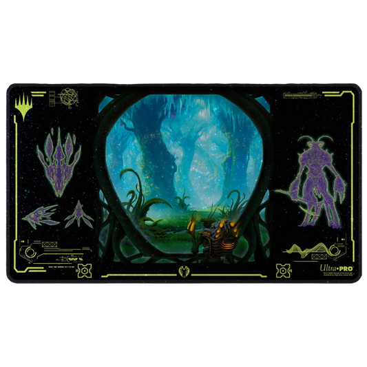 Ultra Pro MTG Edge of Eternities green holofoil playmat with forest artwork