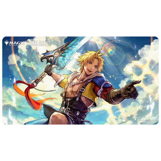 Ultra Pro Final Fantasy Tidus, Yuna's Guardian MTG playmat soft fabric and non-slip rubber base








