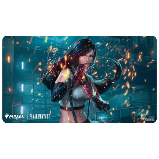 Ultra Pro Final Fantasy Tifa Martial Artist playmat for Magic: The Gathering with durable fabric and rubber base