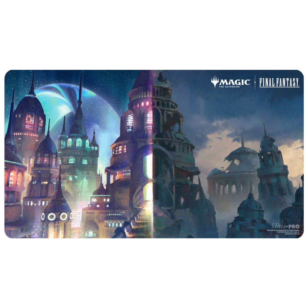 Ultra Pro Final Fantasy Zanarkand Ancient Metropolis playmat for Magic: The Gathering 24x13.5" soft fabric and rubber base





