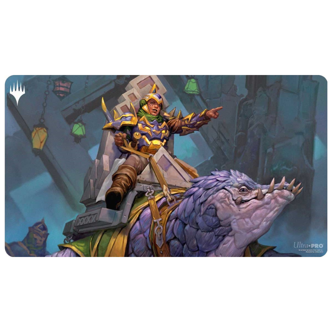 Ultra Pro MTG Return to Tarkir Abzan Commander Playmat featuring exclusive artwork, soft fabric top, and non-slip rubber backing for premium gameplay protection.