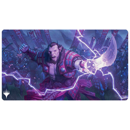 Magic: The Gathering Return to Tarkir Mardu Commander Playmat featuring exclusive artwork, soft fabric top, and non-slip rubber backing for secure gameplay.