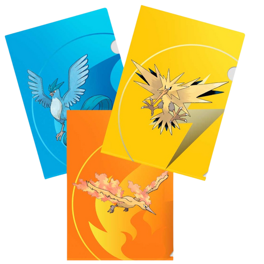 Ultra Pro Pokémon Tournament Folios 3-Pack with Articuno, Moltres, and Zapdos designs, single-pocket card display folders for TCG players and collectors.

