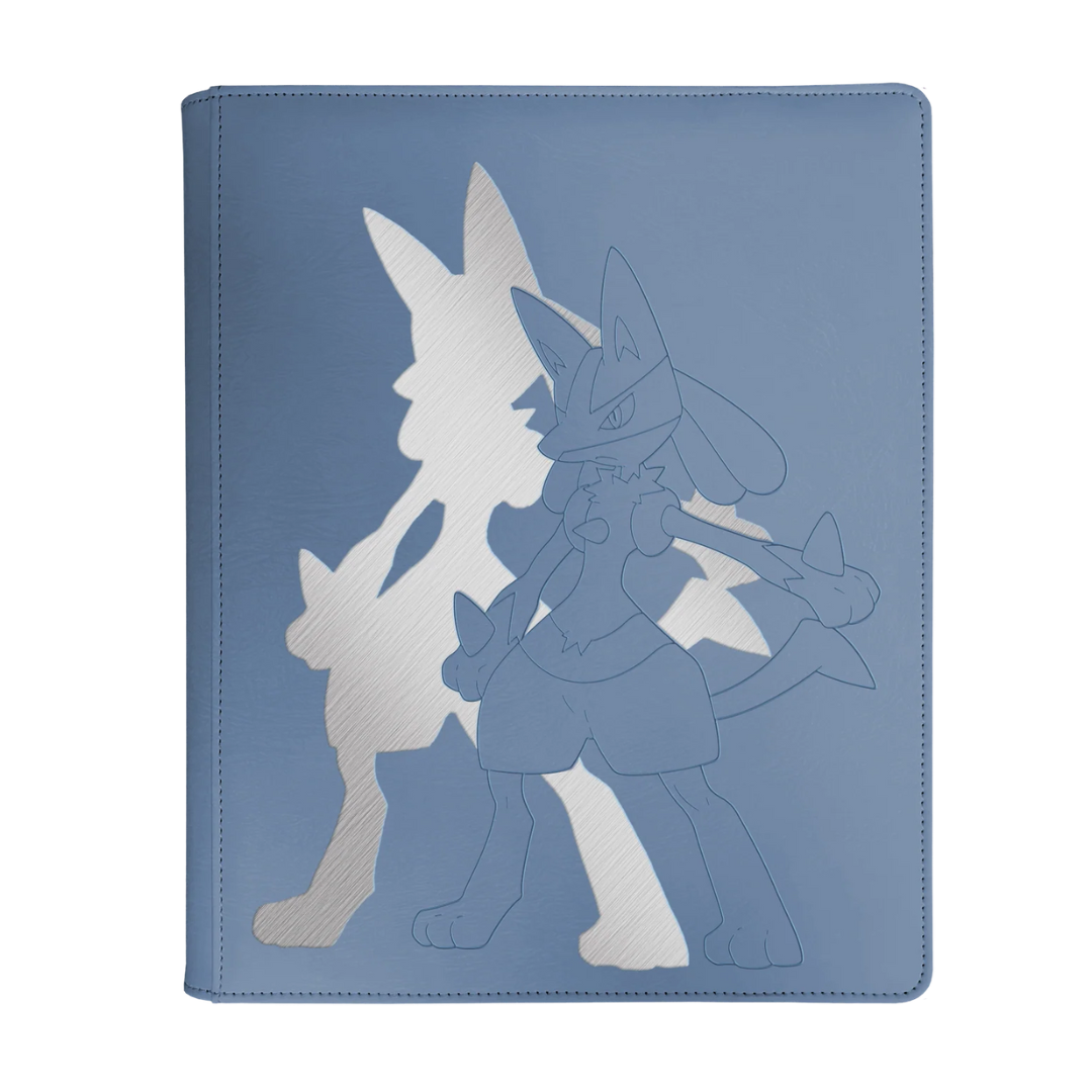 Ultra PRO Pokémon Lucario 9-pocket binder silver design holds 360 cards