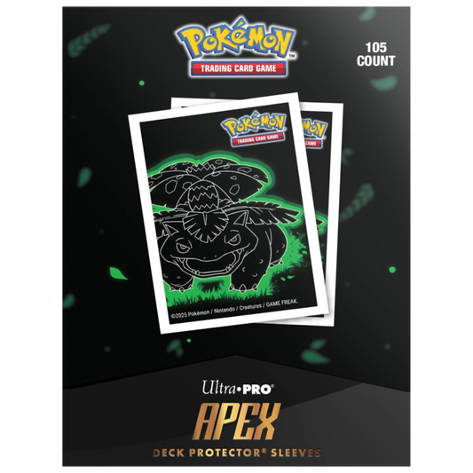 Ultra Pro Pokémon Apex Neon Venusaur deck protectors for trading cards – official TCG sleeves for Pokémon cards with high-quality protection








