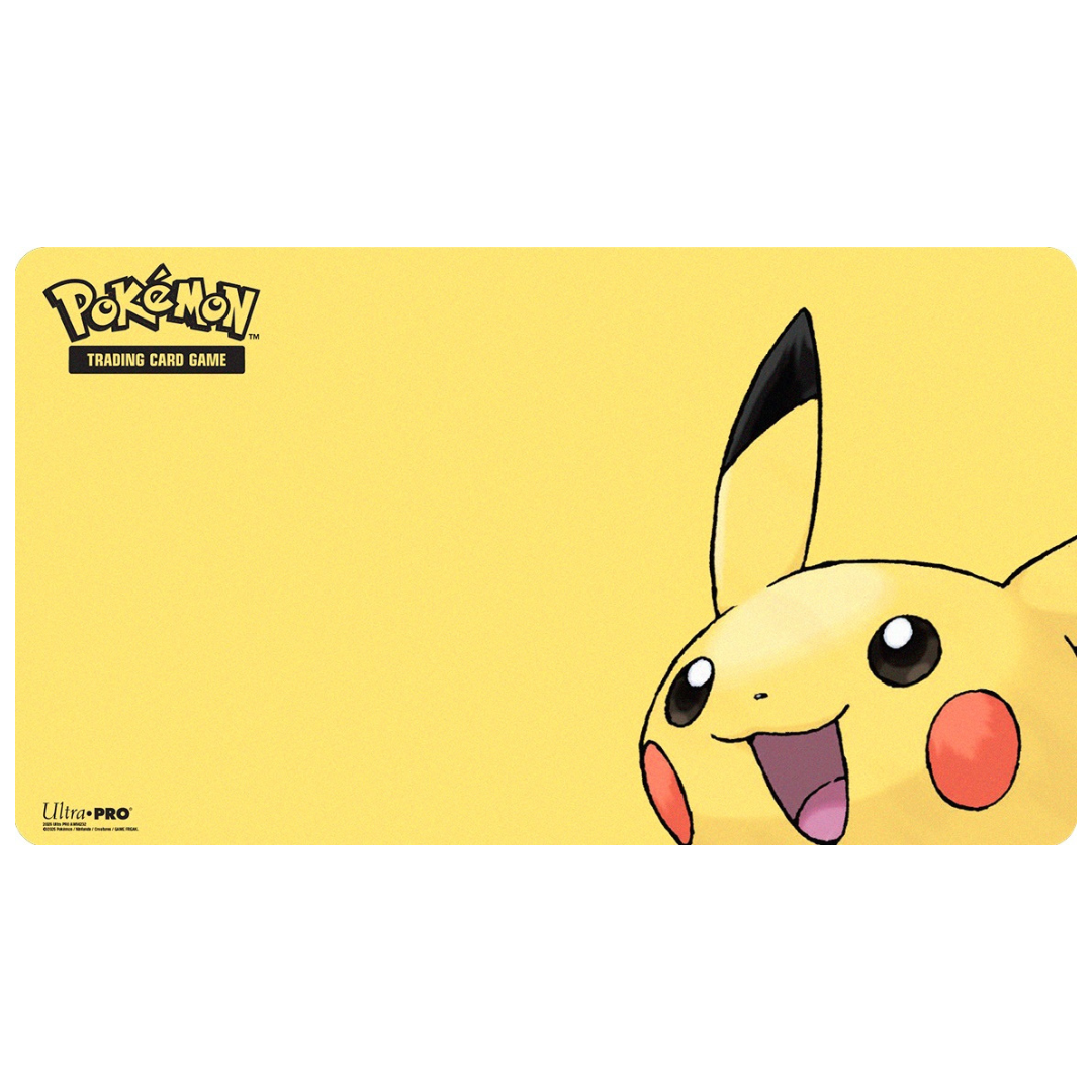 Ultra Pro Pokemon Playmat Pikachu 2025, premium gaming surface with vibrant Pikachu artwork for protecting cards and enhancing your Pokemon TCG experience.







