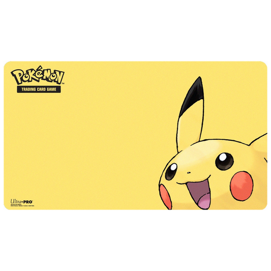 Ultra Pro Pokemon Playmat Pikachu 2025, premium gaming surface with vibrant Pikachu artwork for protecting cards and enhancing your Pokemon TCG experience.







