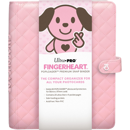 Ultra Pro Fingerheart Poploader Premium Snap Binder Blush for photocard storage and display