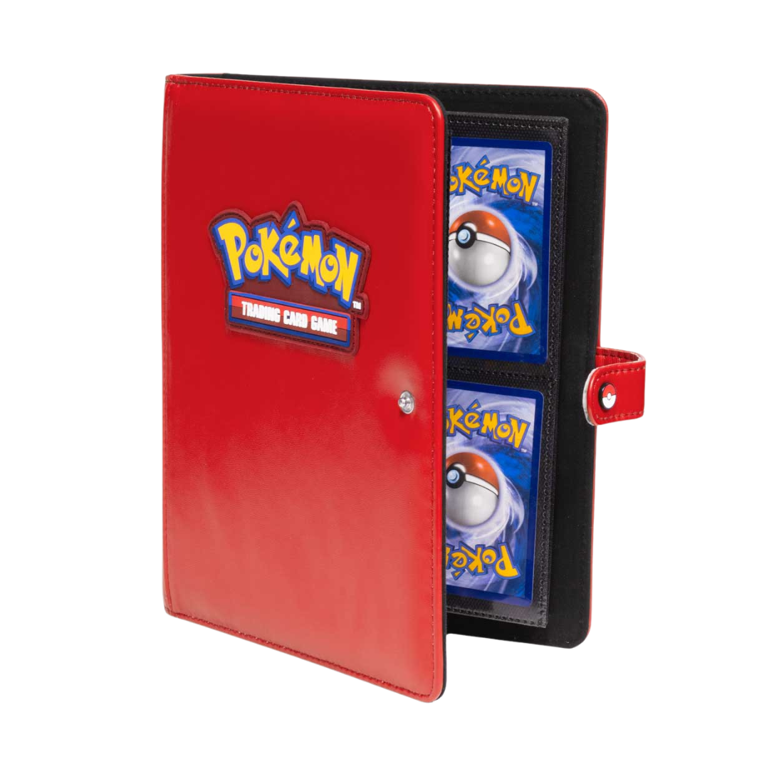 Pokémon Red Ultra Pro Premium Snap Binder with official branding, durable hard cover, and card-safe pages for organized TCG storage and display







