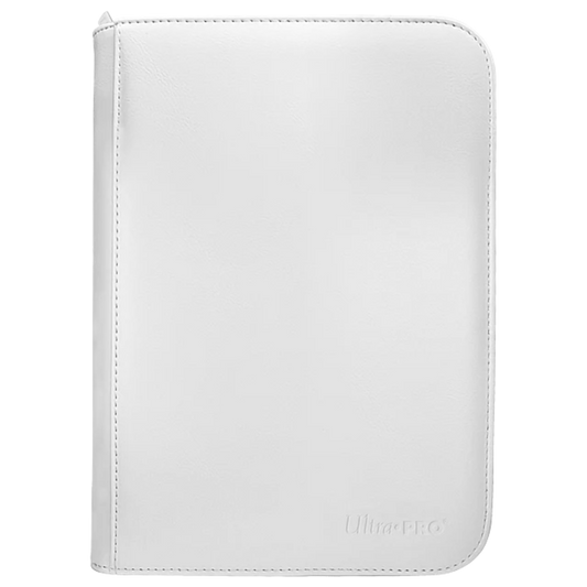 Ultra Pro 4 Pocket Pro Binder Vivid White, compact trading card binder with side-loading pockets and a clean white cover for safe and stylish TCG storage.