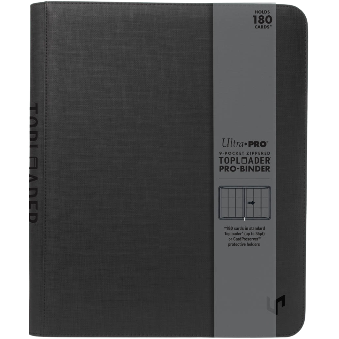 Ultra Pro 9 pocket toploader zip binder black for trading cards
