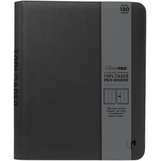 Ultra Pro 9 pocket toploader zip binder black for trading cards