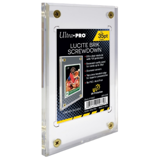 Ultra Pro Screwdown Lucite Brik clear card display holder for 35pt cards