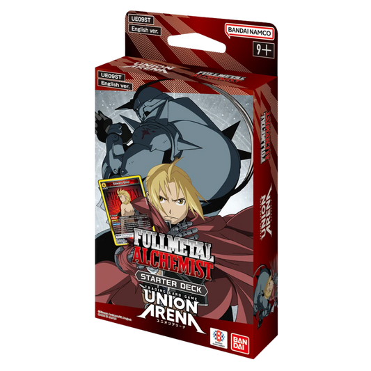 Union Arena Full Metal Alchemist starter deck box with cards and promo pack