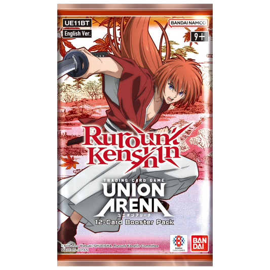 Union Arena Rurouni Kenshin Booster Pack featuring Kenshin artwork