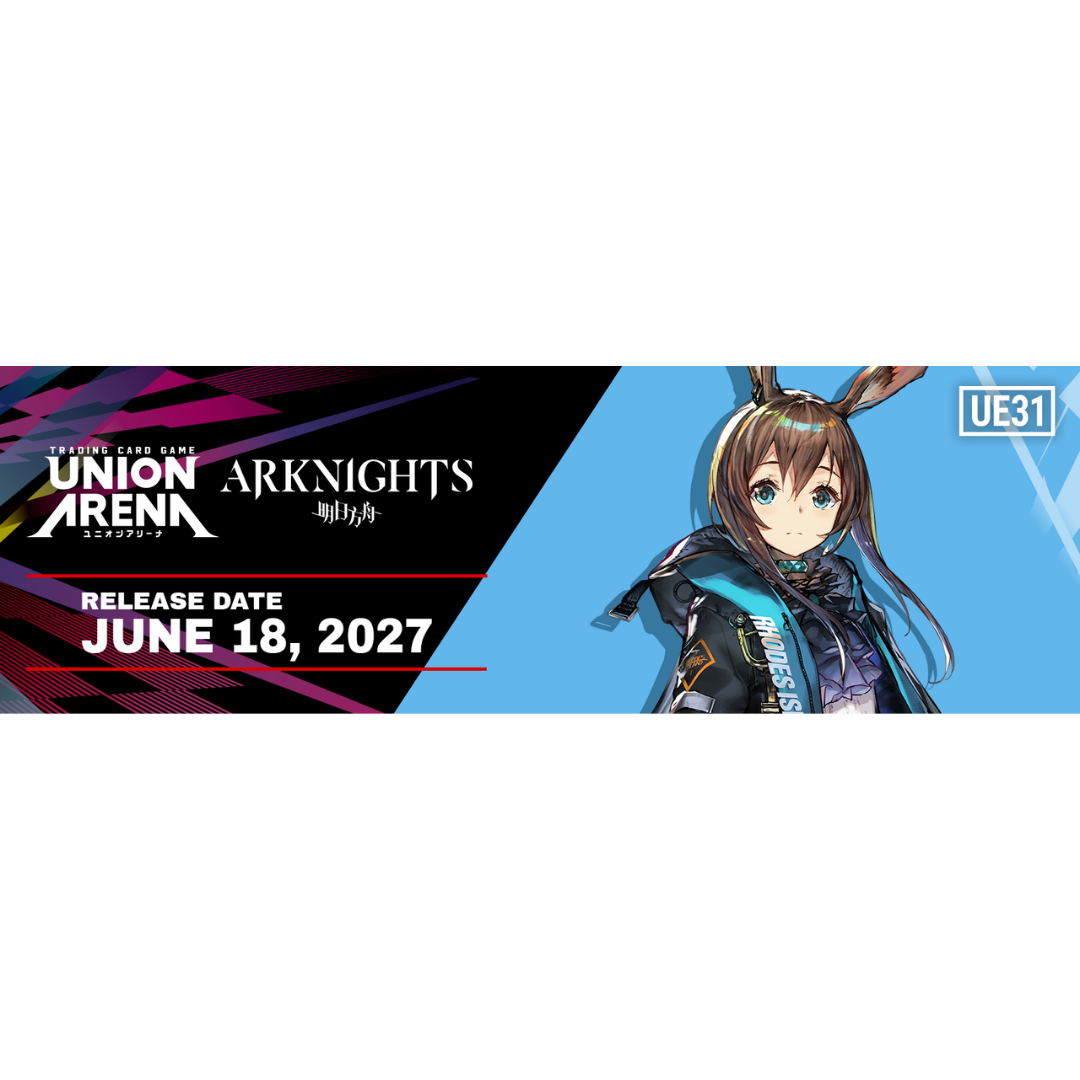 Union Arena Arknights Special Booster promotional artwork featuring Amiya with UE31 branding