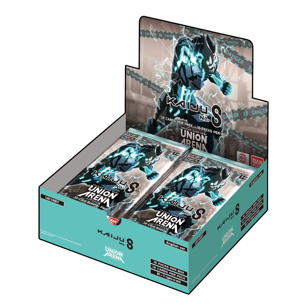 Union Arena Kaiju No. 8 Booster Display box with Kafka Hibino Kaiju form artwork