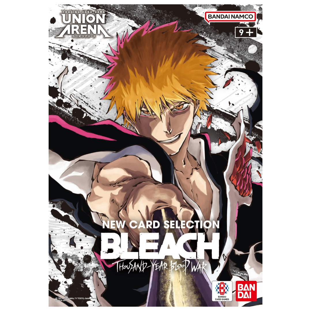 Union Arena New Card Selection Bleach Thousand-Year Blood War box art featuring Ichigo Kurosaki